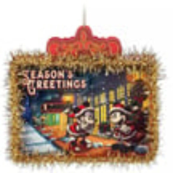 Disney Paper Ornament Mickey And Minnie Mouse Turn Of The Century New with tags - Picture 1 of 6